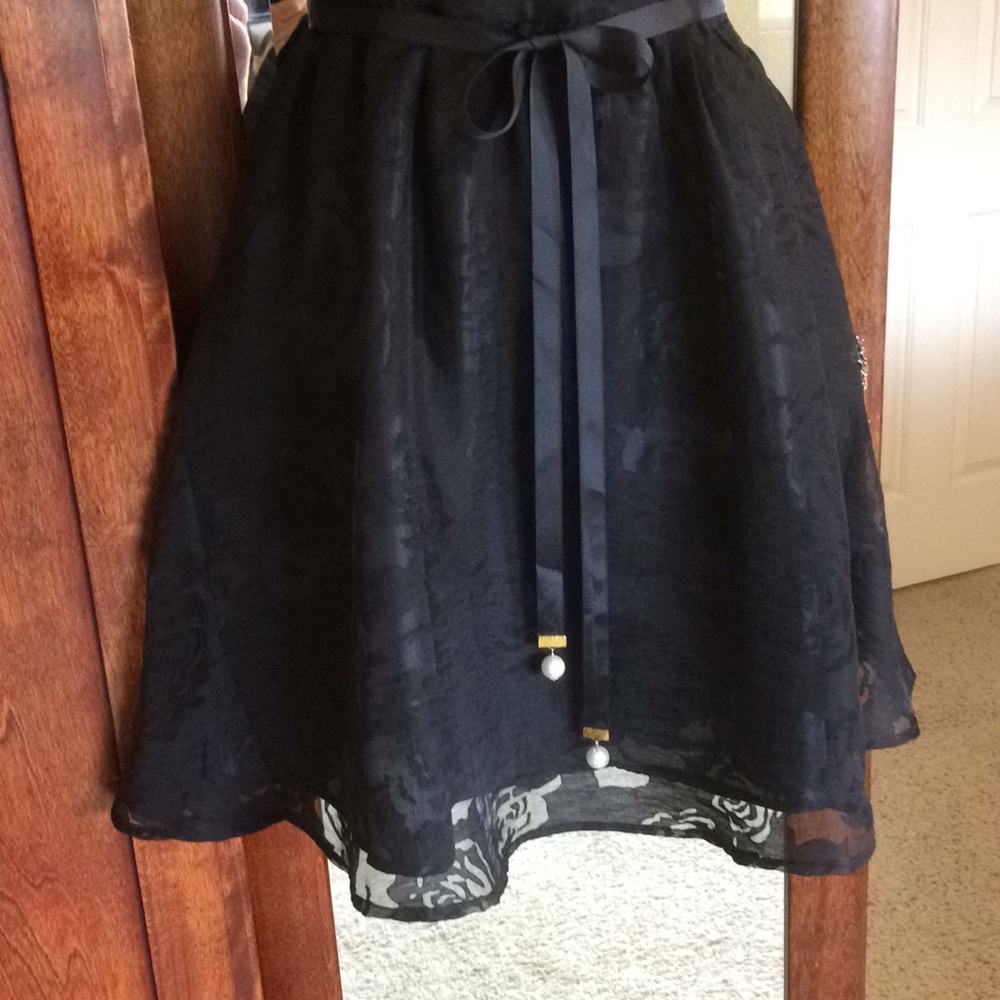 No belt! Last one! Flirty Little Black Dress! Lacy!  prom or party - Picture 3 of 8